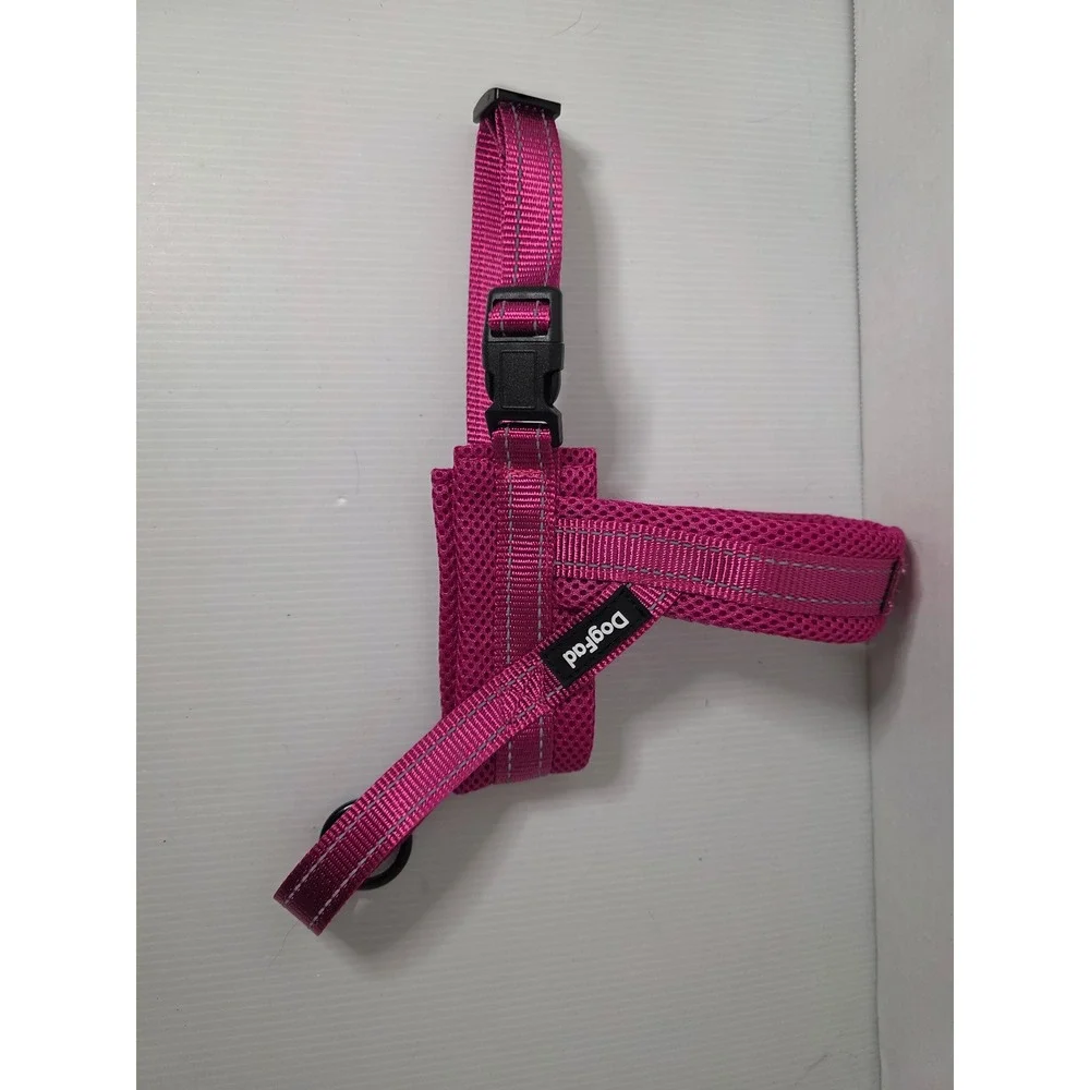 DogFad Pink Dog Harness Small Adjustable Mesh Reflective